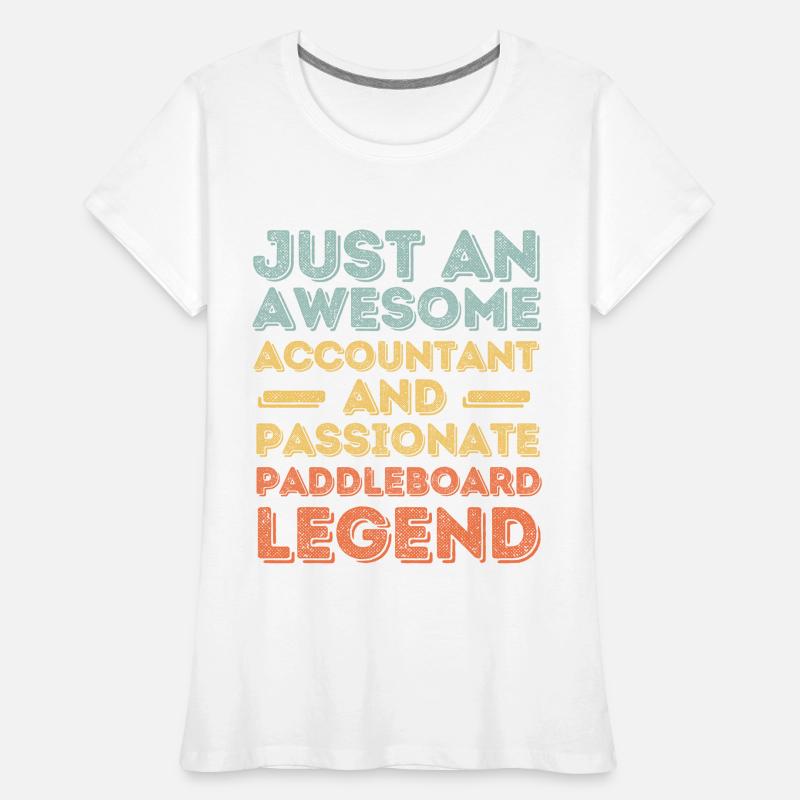 Comptable Paddleboard rétro T-shirt bio Premium Femme