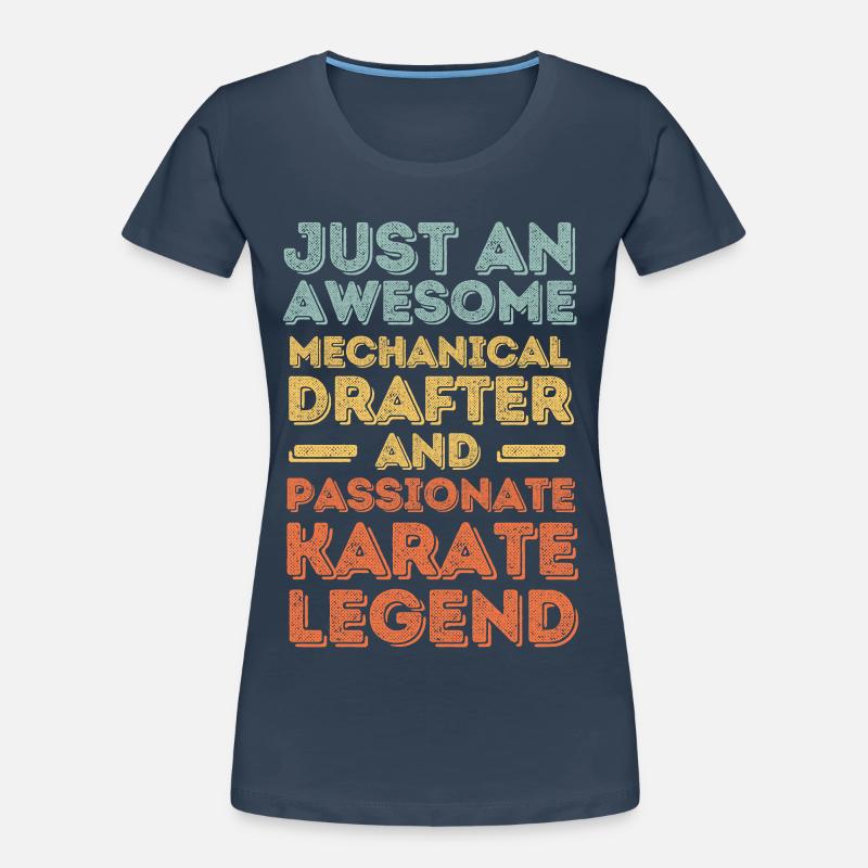 Technischer-Zeichner Karate retro Frauen Premium Bio T-Shirt