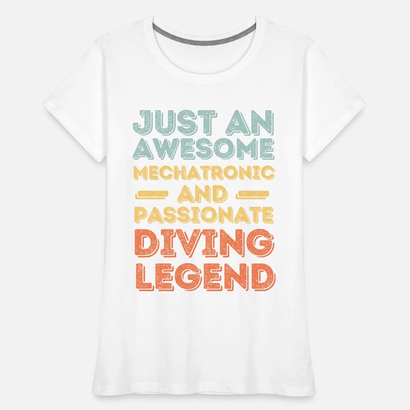 Mécatronique Plongée Rétro T-shirt bio Premium Femme
