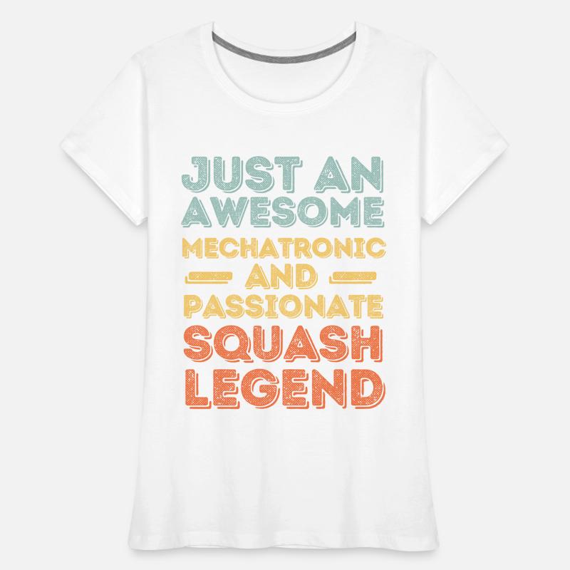 Mécatronique Squash rétro T-shirt bio Premium Femme