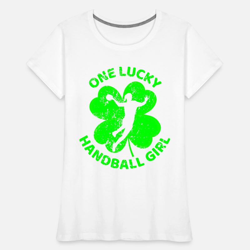 Handball Trèfle de la Saint-Patrick T-shirt bio Premium Femme