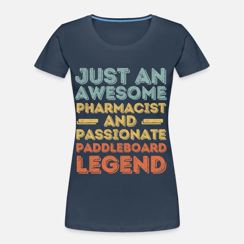 Pharmacist Paddleboard legend retro Women's Premium Organic T-Shirt