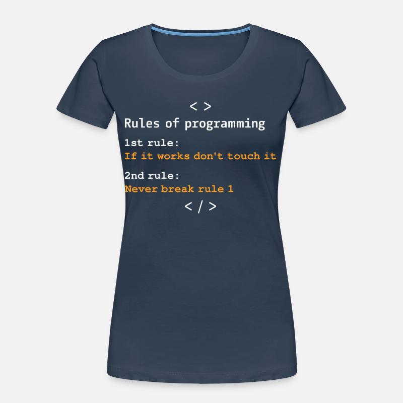 Règles de programmation T-shirt bio Premium Femme