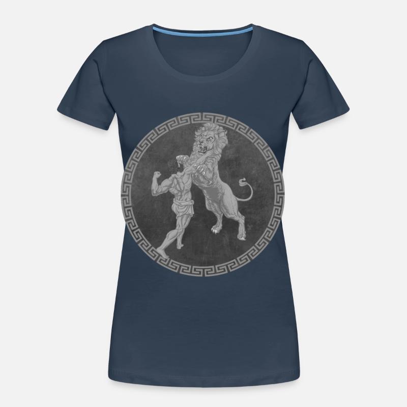 Herkules griechischer Held, Kampf mit Löwe Frauen Premium Bio T-Shirt