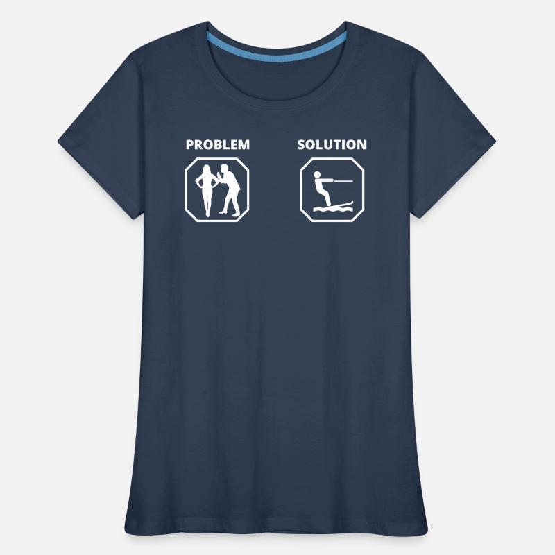 PROBLEM SOLUTION Water skiing Women's Premium Organic T-Shirt