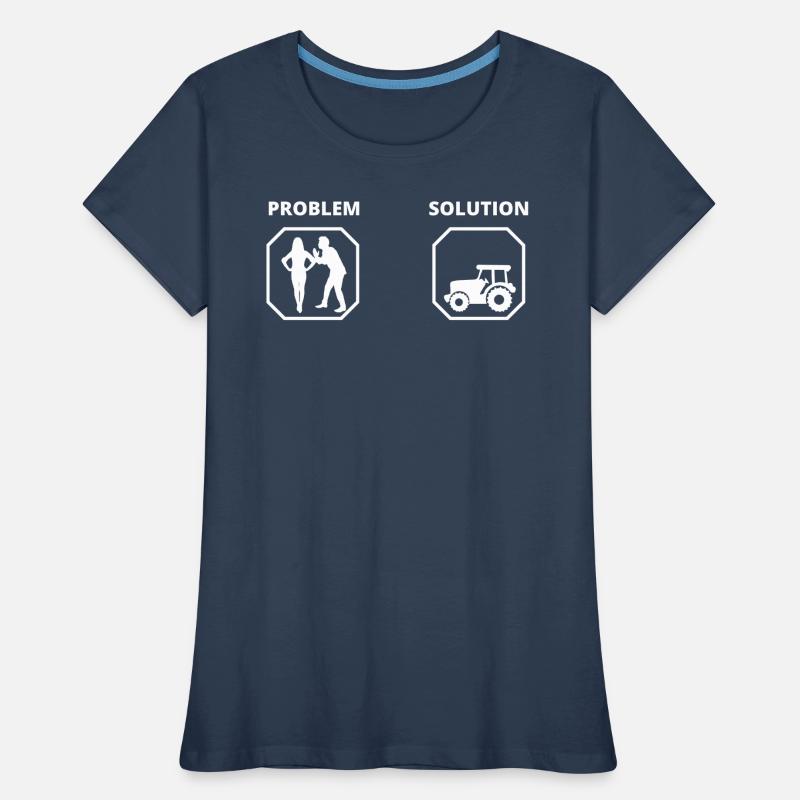 PROBLEM TRACTOR SOLUTION Women's Premium Organic T-Shirt