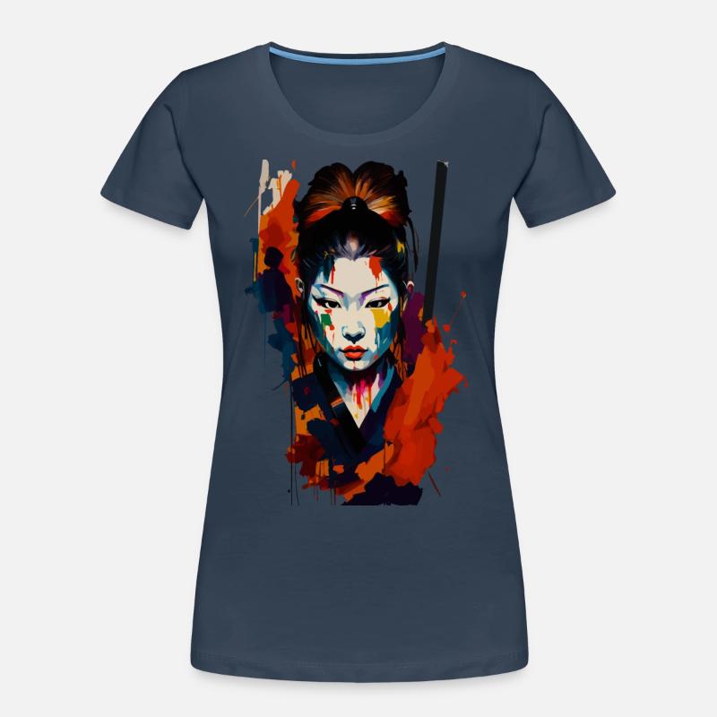 Samurai Warrior - Splash Art Frauen Premium Bio T-Shirt