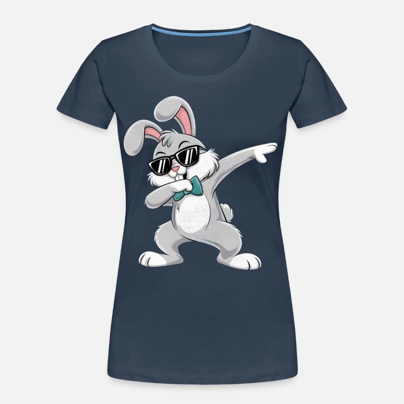 dubbing bunny happy easter Women's Premium Organic T-Shirt