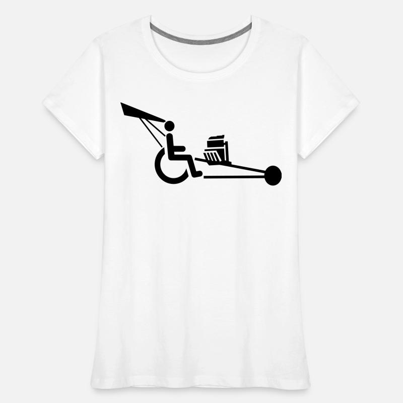 Bild eines Rollstuhls mit V8-Motor # Frauen Premium Bio T-Shirt