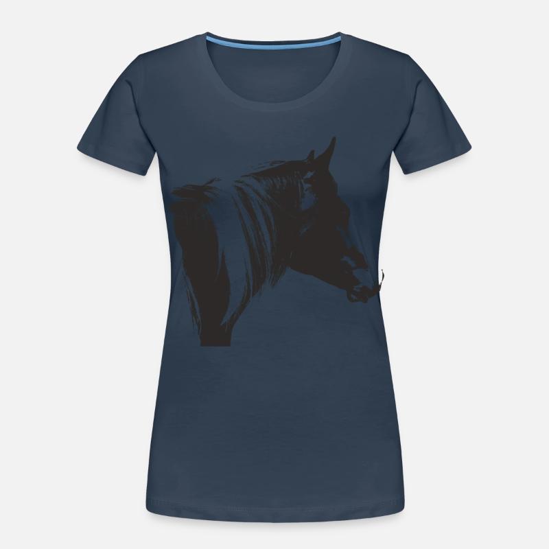 Lewitzer Schecke, Cheval Schecke, Équitation Pinto T-shirt bio Premium Femme