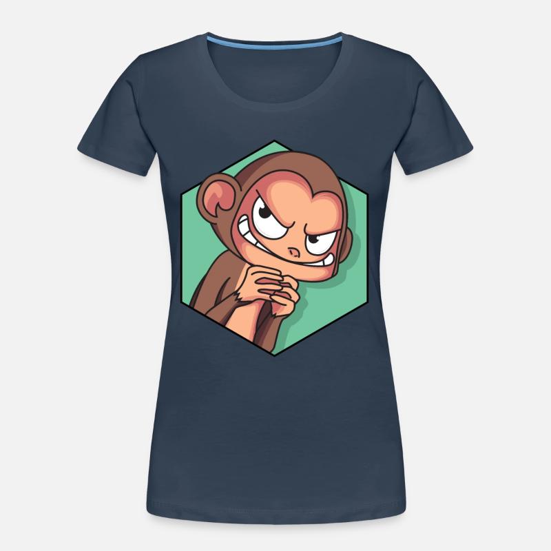 Listiges Äffchen | Lustiges Äffchen Frauen Premium Bio T-Shirt