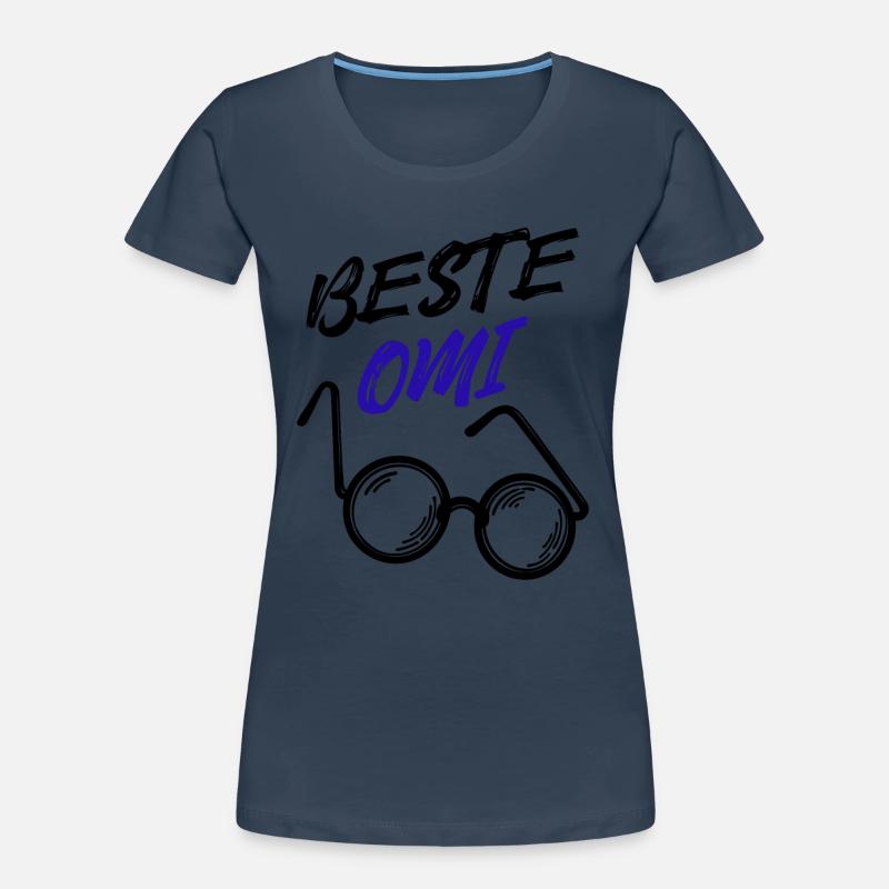 Oma Großmutter Beste Omi Brille Statement Frauen Premium Bio T-Shirt