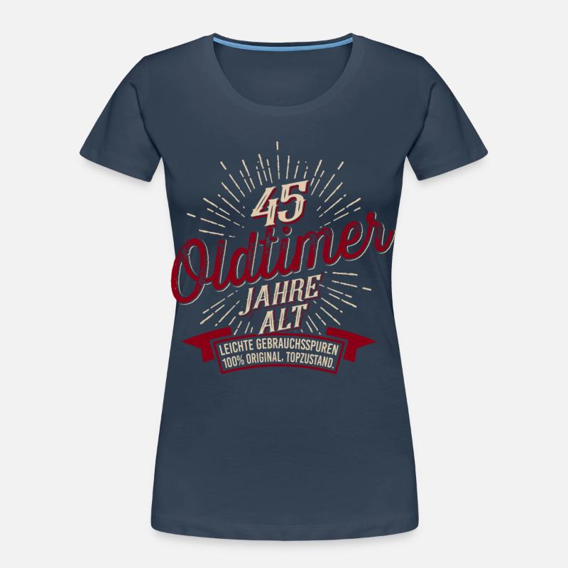 45. Geburtstag Oldtimer Frauen Premium Bio T-Shirt