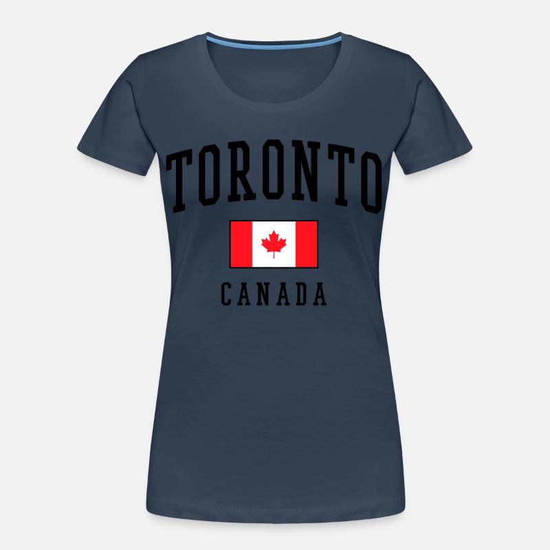 Idée cadeau pour le design du drapeau du Canada à Toronto T-shirt bio Premium Femme