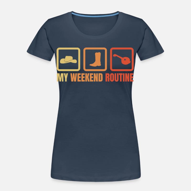 Meine Wochenendroutine Frauen Premium Bio T-Shirt