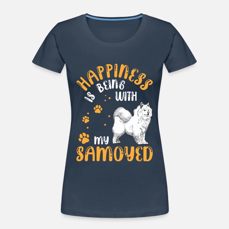 Samoyed makes me happy Samoyed Spitz Women's Premium Organic T-Shirt