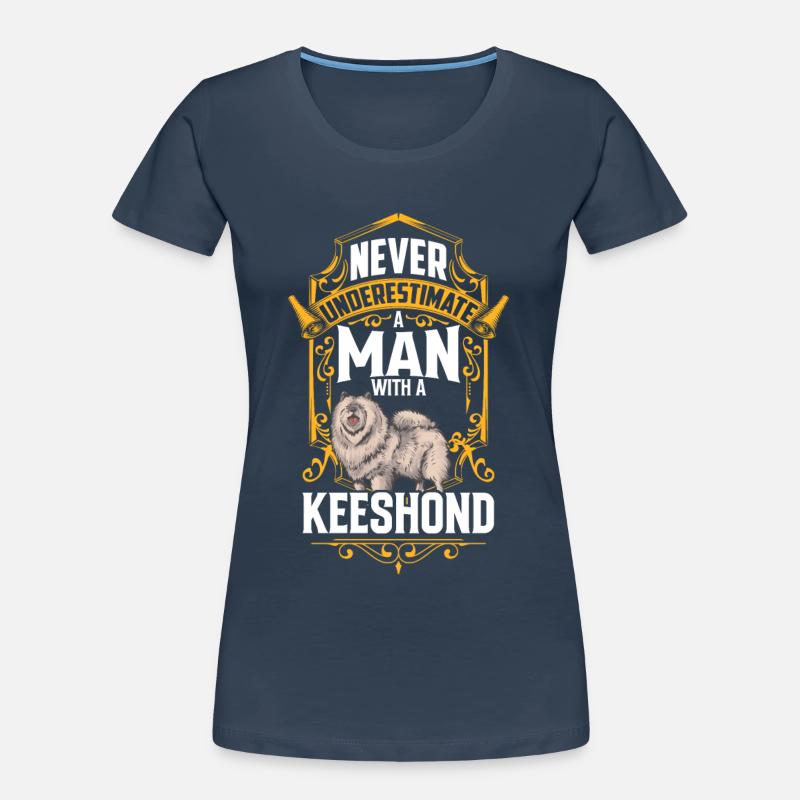 Mann mit Wolfsspitz Deutscher Spitz Frauen Premium Bio T-Shirt