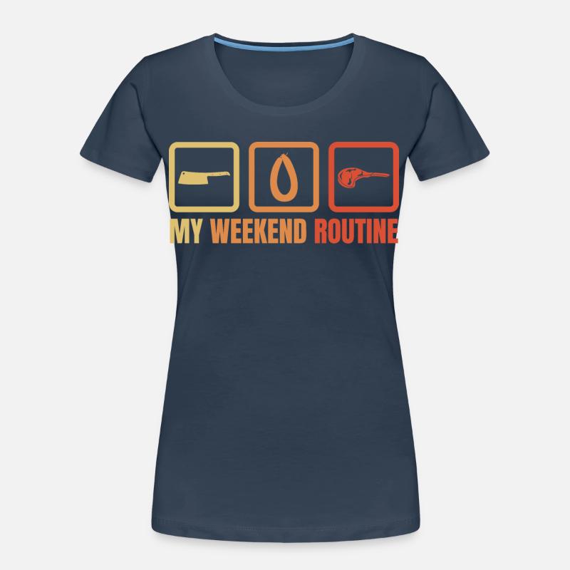 Meine Wochenendroutine Frauen Premium Bio T-Shirt