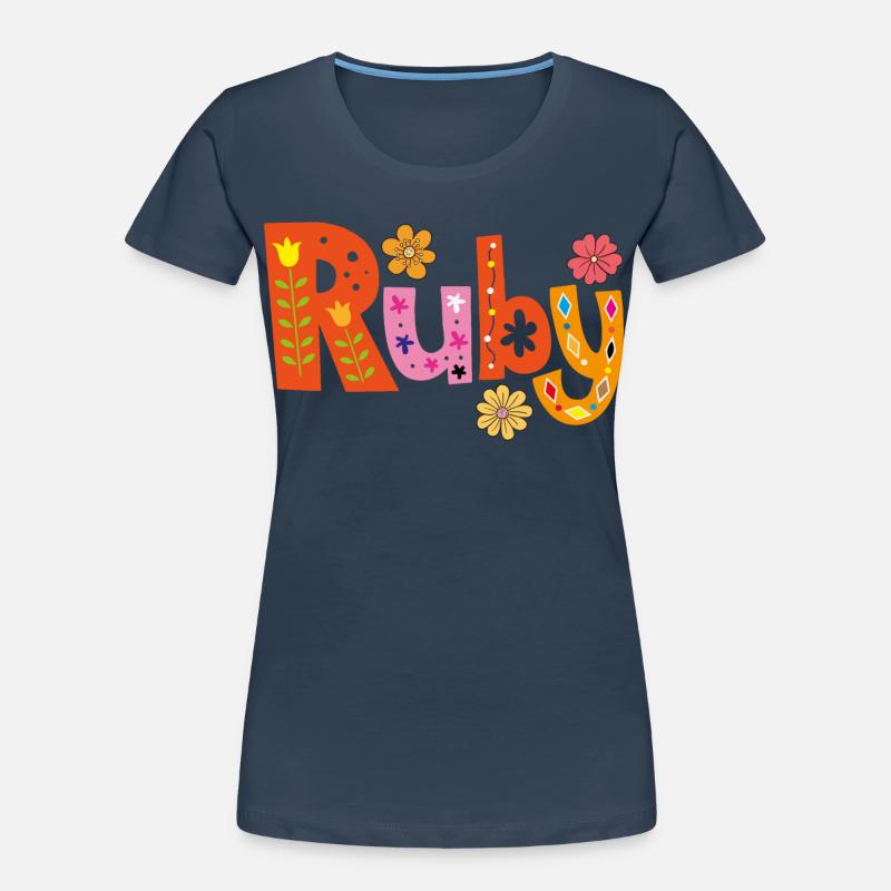Personalized Ruby Name Women's Premium Organic T-Shirt