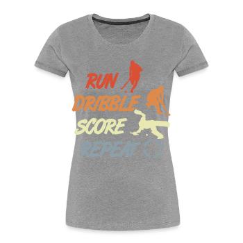 Citation de motivation pour le hockey sur gazon - T-shirt bio Premium Femme -  - Devant - Mia (176cm)