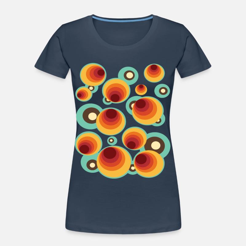50s 60s Retro Pattern Circle Style Pattern Women's Premium Organic T-Shirt