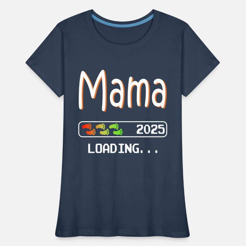 Mama 2025 loading werdende Mutter Schwangerschaft Frauen Premium Bio T-Shirt