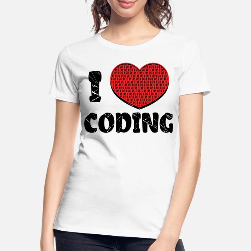 Code Developer Scripting Debug Heart Statement Women's Premium Organic T-Shirt