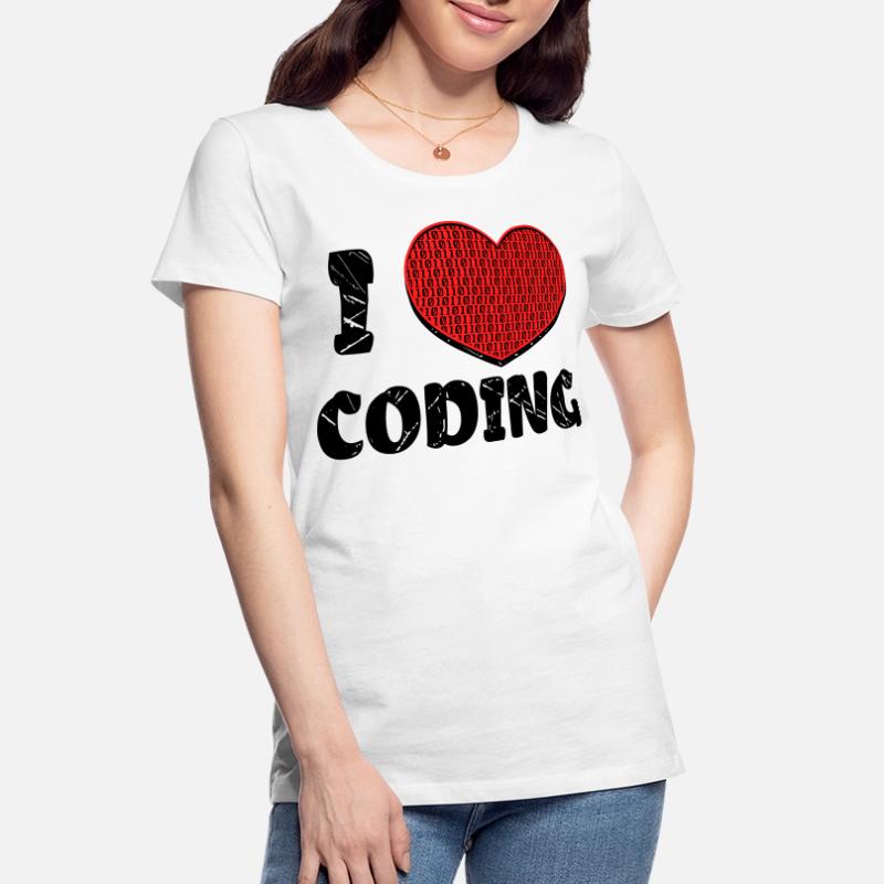 Code Developer Scripting Debug Heart Statement Women's Premium Organic T-Shirt