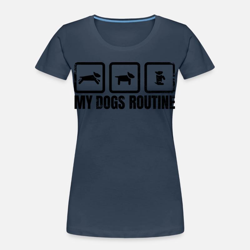 Hunde Routine Frauen Premium Bio T-Shirt