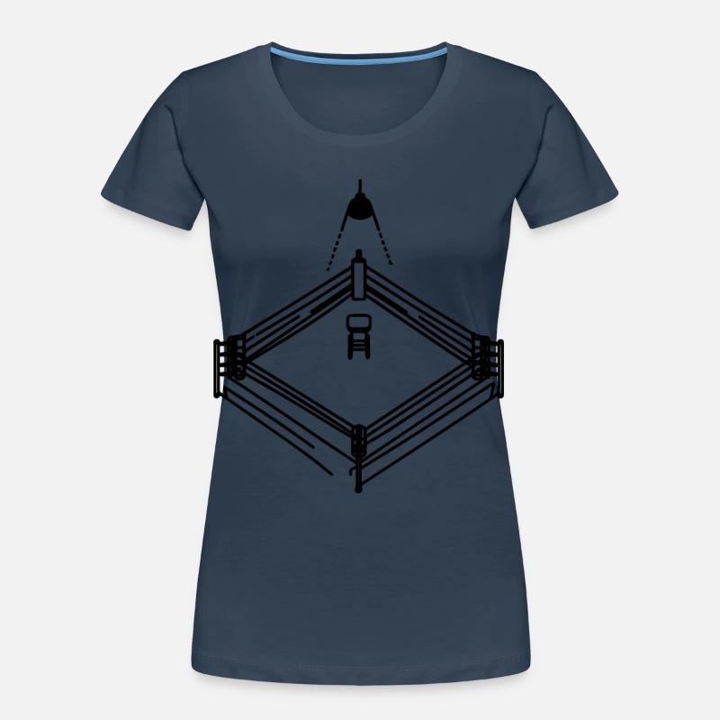 Graphique de ring de boxe T-shirt bio Premium Femme