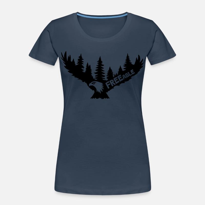 FREEagle - Flying Eagle [Black] Women's Premium Organic T-Shirt
