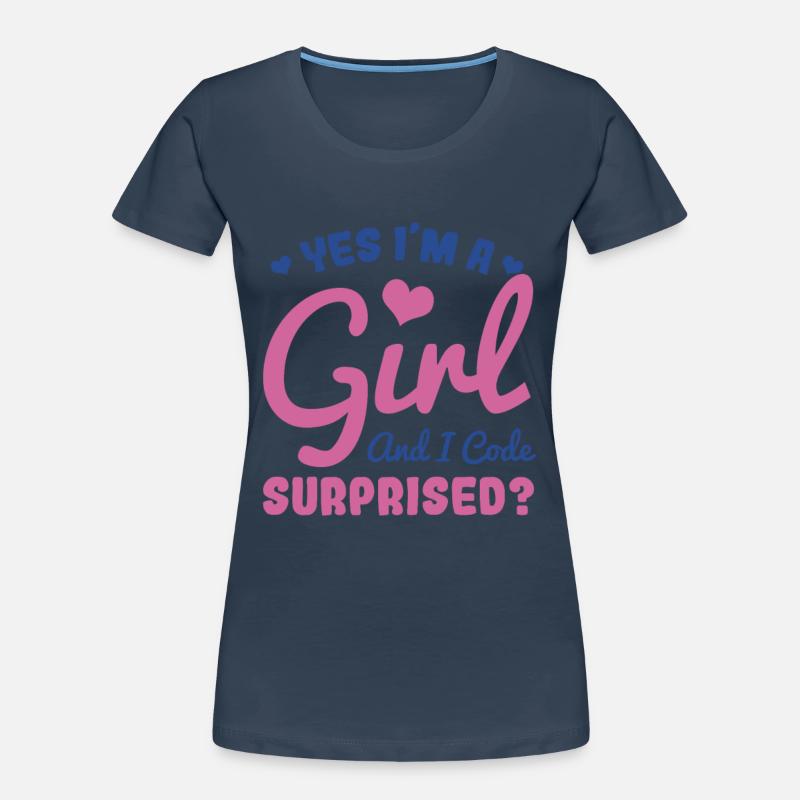 Fille et programmeuse T-shirt bio Premium Femme