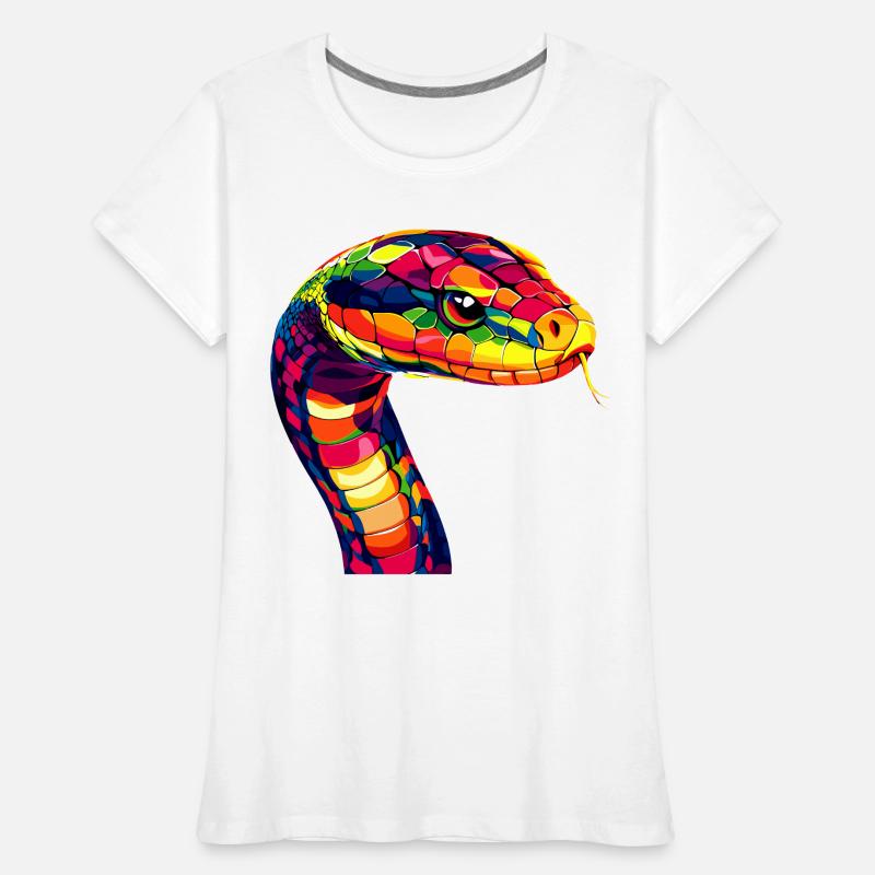 Schlange Python Kobra Mamba Klapperschlange Snake Frauen Premium Bio T-Shirt