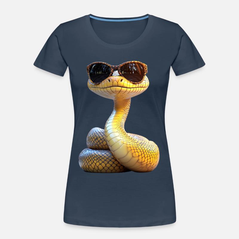 Schlange Python Kobra Mamba Klapperschlange Snake Frauen Premium Bio T-Shirt