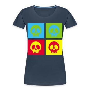 Crâne manga pop art - T-shirt bio Premium Femme -  - Devant - Mia (176cm)