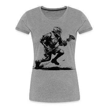 Lacrosse player - Women's Premium Organic T-Shirt -  - Front - Mia (176cm)