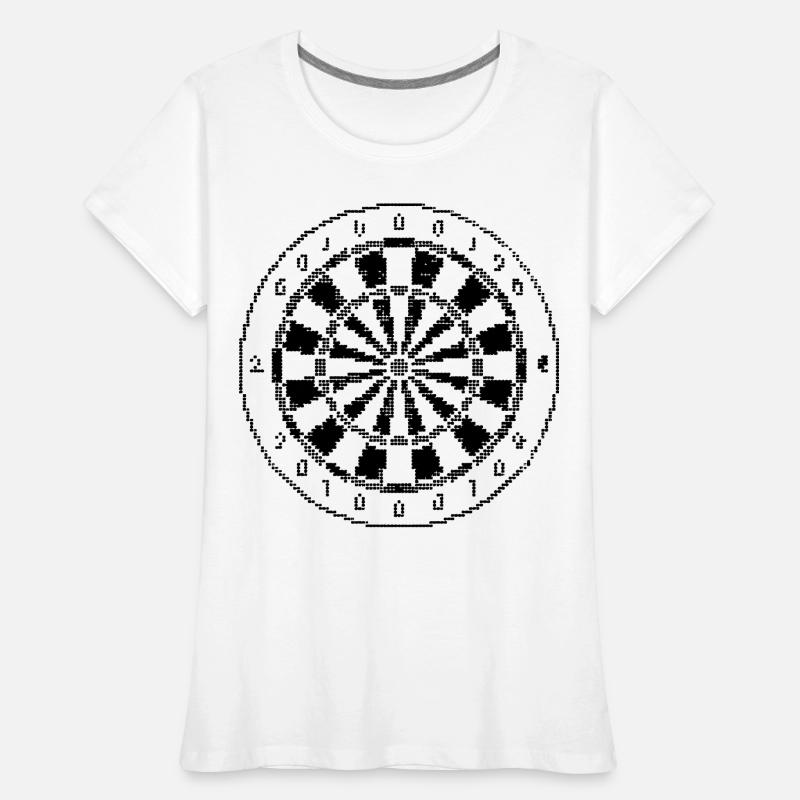 Jeu de fléchettes Pixel Graphique T-shirt bio Premium Femme
