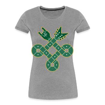Celtic Knot Guitar - Women's Premium Organic T-Shirt -  - Front - Mia (176cm)