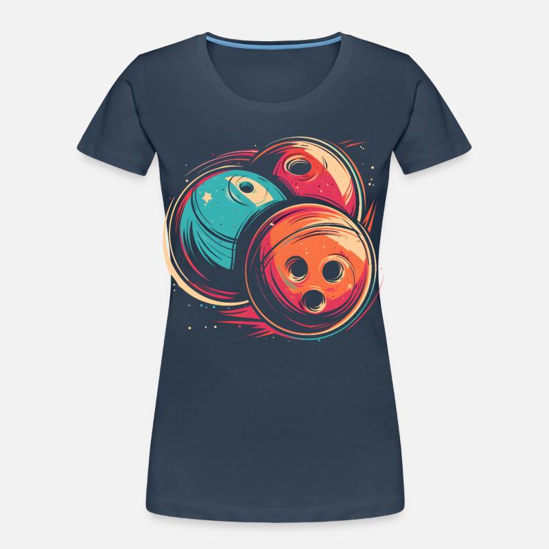 Boules de bowling Synthwave T-shirt bio Premium Femme