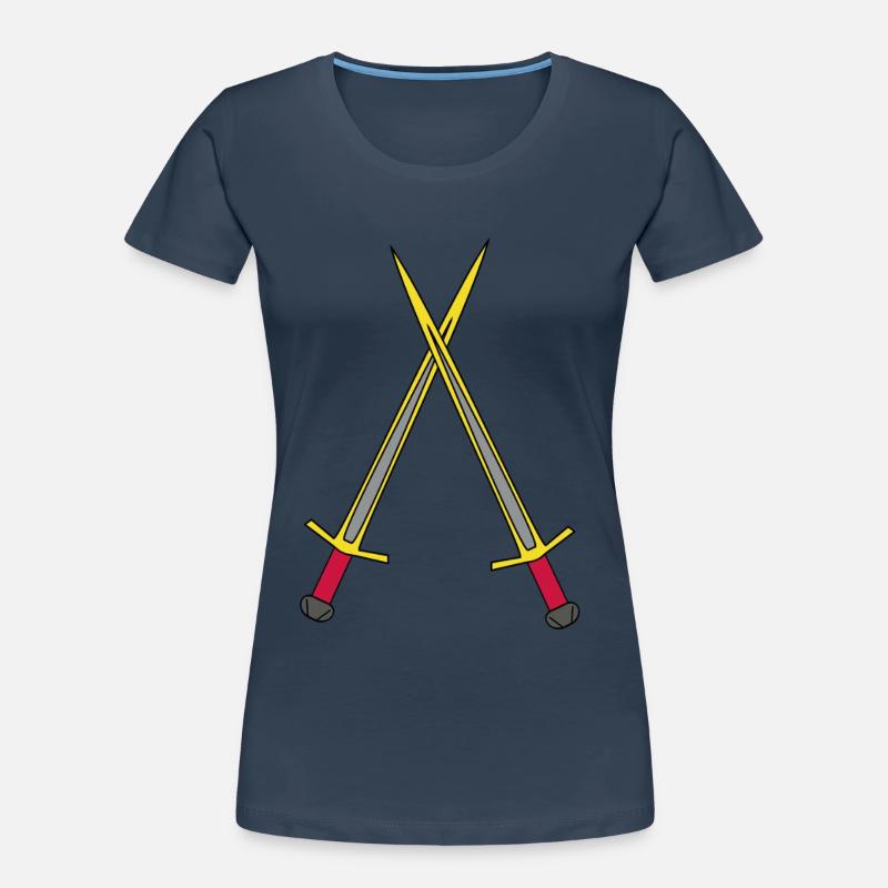Épée Chevalier Guerrier Médiéval Épées T-shirt bio Premium Femme