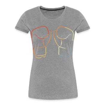 Kickbox Handschuhe - Frauen Premium Bio T-Shirt -  - Vorne - Mia (176cm)