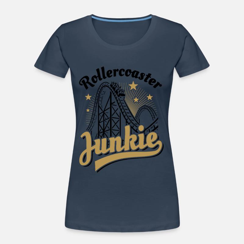 Rollercoaster Junkie - Roller Coaster - Loop Women's Premium Organic T-Shirt