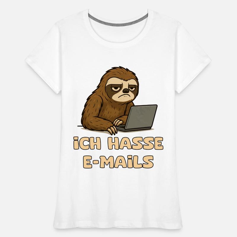 Conception décontractée de paresseux avec sarcasme par e-mail T-shirt bio Premium Femme