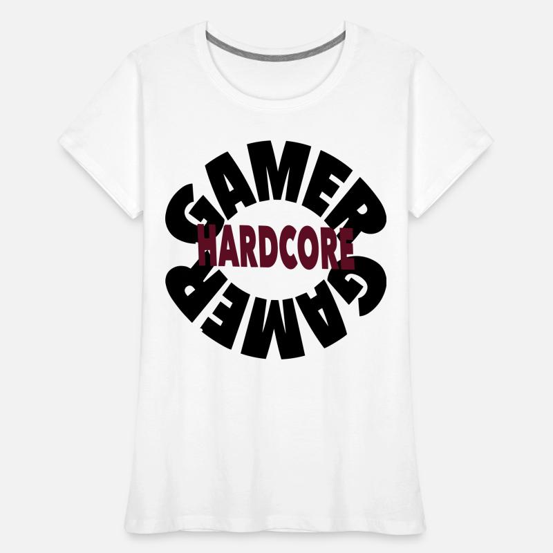 Gamer Hardcore – Déclaration audacieuse de jeu T-shirt bio Premium Femme