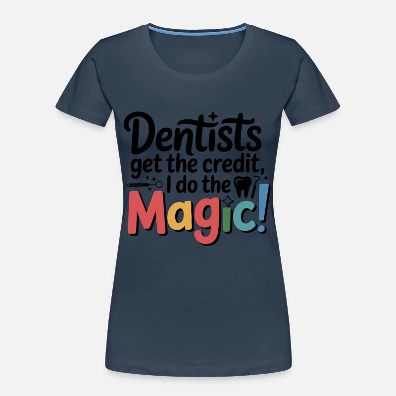 Conception de couronnes de technicien de laboratoire dentaire T-shirt bio Premium Femme