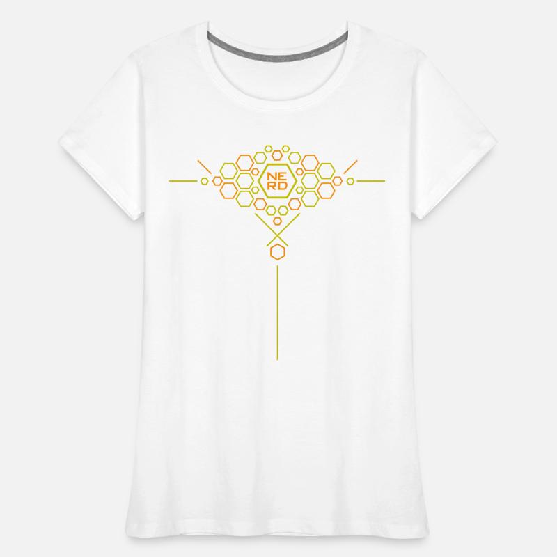 Nerd Hex Muster Gradient Frauen Premium Bio T-Shirt