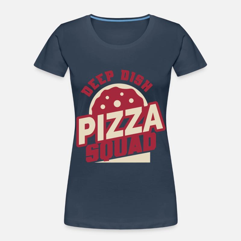 Plat profond Pizza Squad Chicargo T-shirt bio Premium Femme