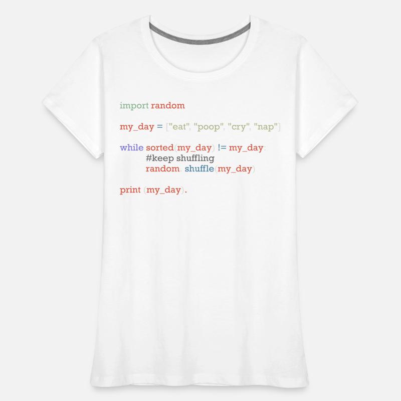 Drôle de code python sur la vie quotidienne, bébé T-shirt bio Premium Femme