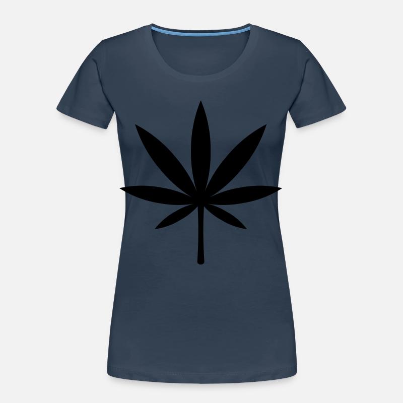 Cannabis / Marijuana / Hemp Leaf (Black) Women's Premium Organic T-Shirt