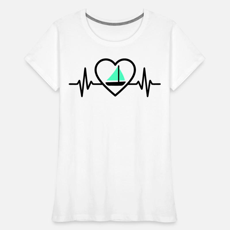 Navigation de cœur – Bateau de la passion T-shirt bio Premium Femme